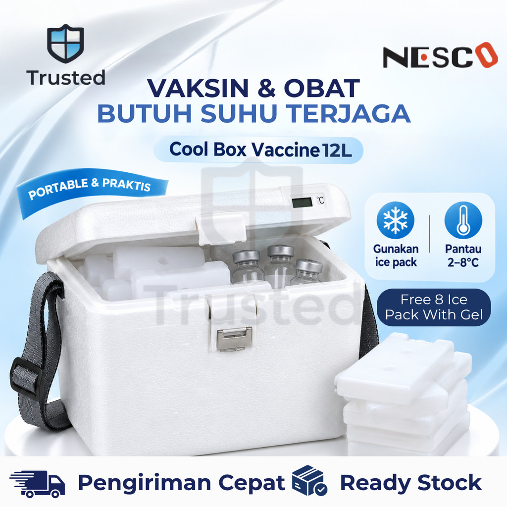 Nesco Cool Box ACDC / Box Vaksin PORTABLE, Suhu ADJUSTABLE