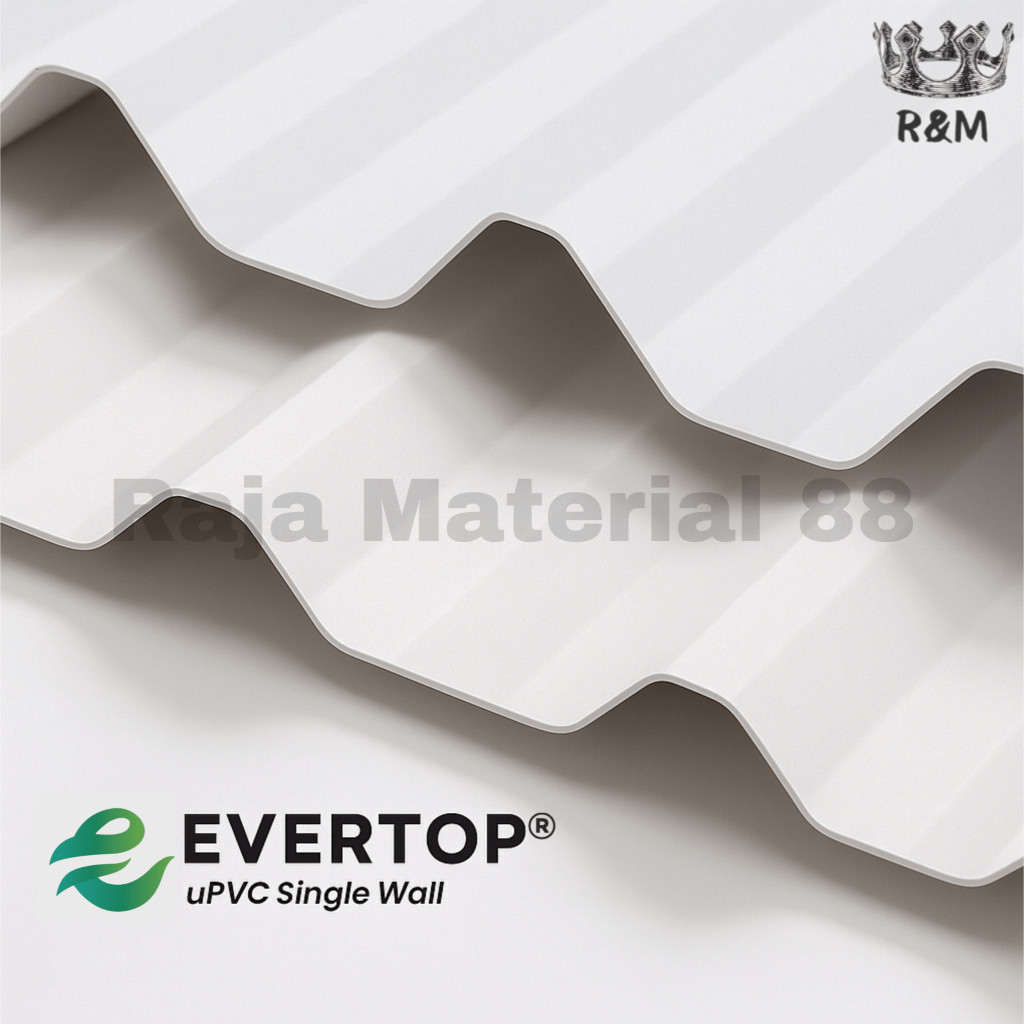 Atap uPVC Setara Alderon Single Layer Singlewall 1,2 mm | Atap uPVC Evertop | Solusi Terbaik Proyek 