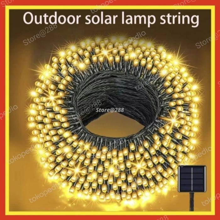 PROMO  Lampu Hias Taman LED Pohon Natal Tenaga Surya Matahari Solarcell Panel Stringlight Fairy Gard