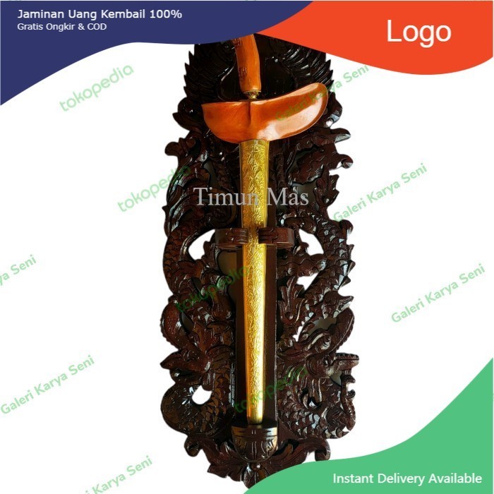 Blawong Keris Isi 1 Ukiran Naga Keraton & Naga Liong Logo antik LSR10