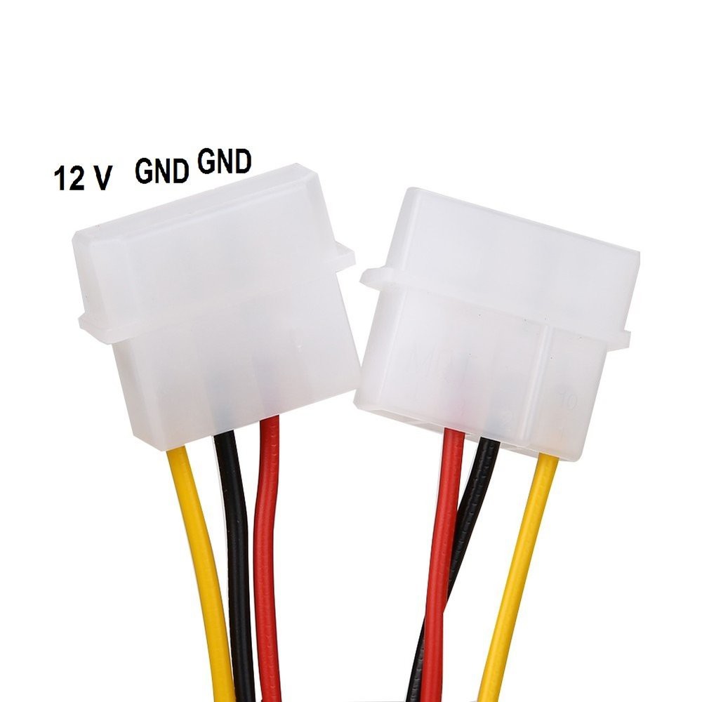 DUAL MOLEX 4 PIN MALE TO MOLEX 6 PIN FEMALE PCIE UNTUK VGA