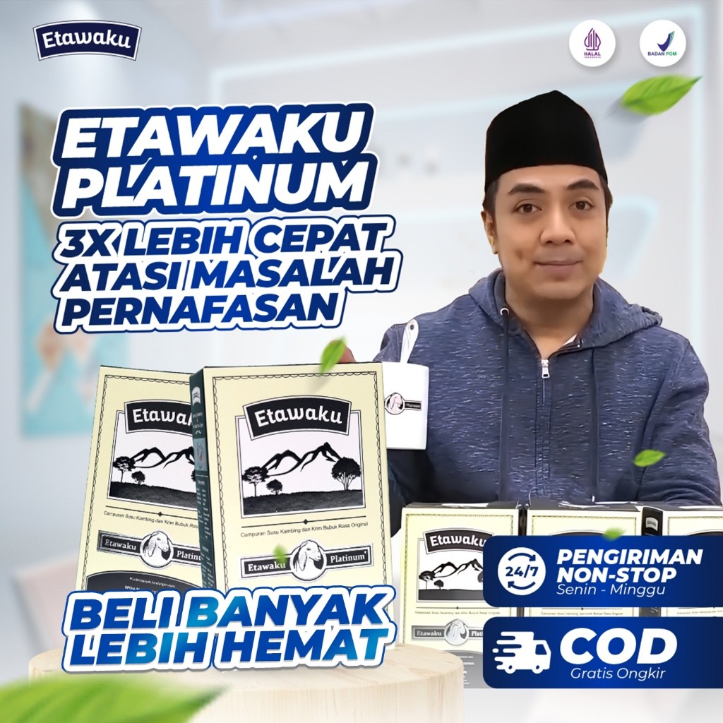 SUSU ETAWAKU PLATINUM Susu Etawa Untuk Paru-Paru dan Sesak Nafas Official Paket 1 Box - Susu Kambing