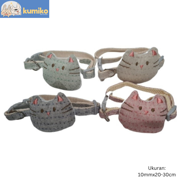 KALUNG KUCING MOTIF KUCING GEMOY - COLLAR KUCING KARAKTER - CAT COLLAR