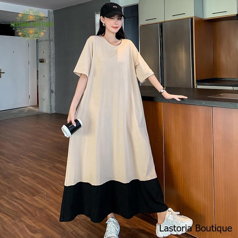 LC398 Dress Polos Premium Oversized Korea Terbaru Lastoria Boutique