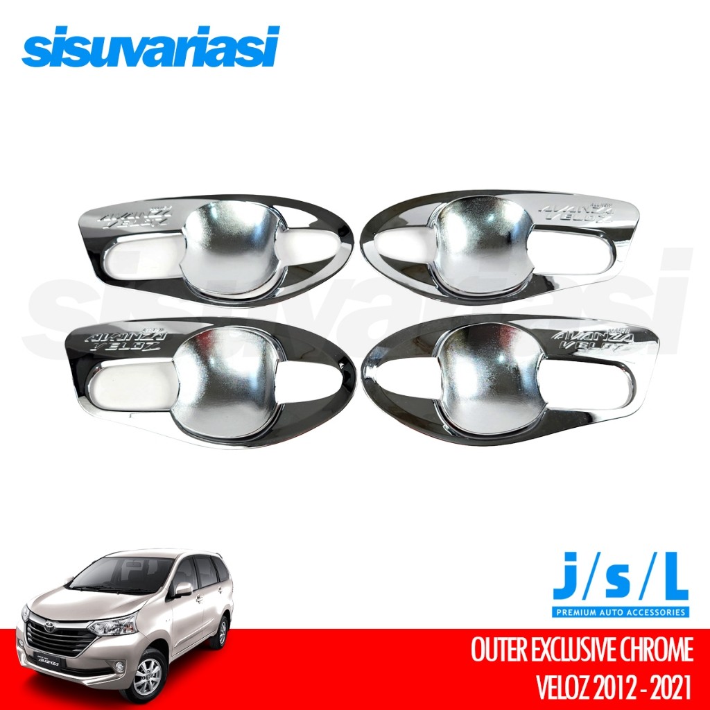 Avanza Veloz 2012 2013 2014 JSL Mangkok Outer Handle Cover Exclusive Chrome