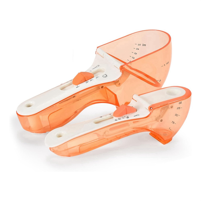 Graduated Plastic Measuring Spoon Portable And Adjustable Measuring Spoon Set Baking Tool Durable