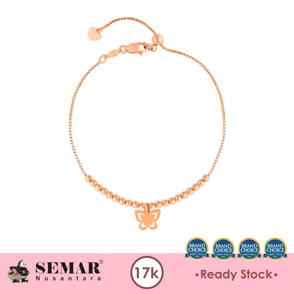 Gelang Emas Bubble Butterfly Gold 17K Semar Nusantara