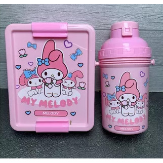 SETLB-001 SET LUNCH BOX KOTAK MAKAN + BOTOL MINUM + SENDOK GARPU BEKAL ANAK / HADIAH / SOUVENIR / GI