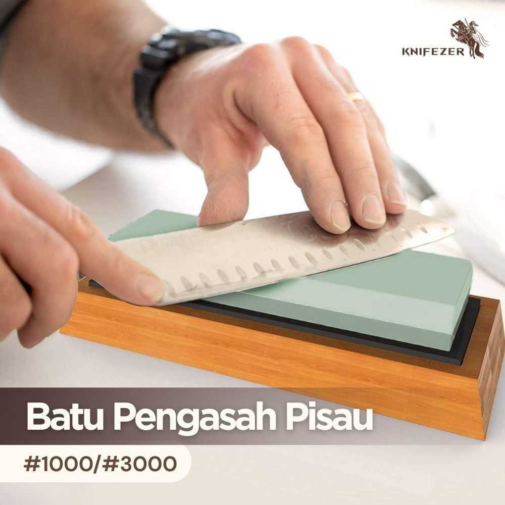 Batu Pengasah Pisau Whetstone Knife Sharpener Grit 1000 Grit 3000