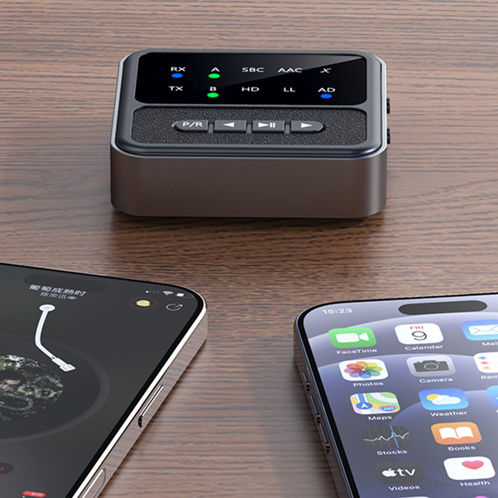 Bluetooth-Compatible Transmitter Receiver LED Display Audio Receiver Transmitter Wireless BT Receive