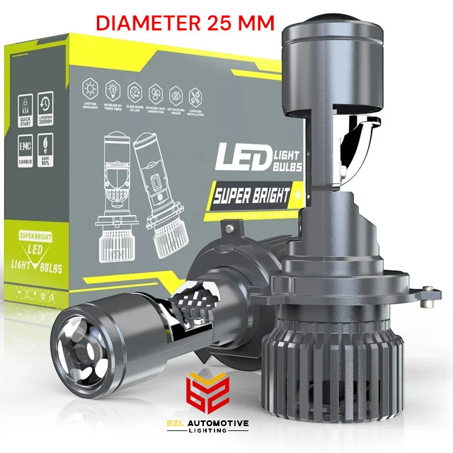 OTOMAX BZL LAMPU LED MOBIL MOTOR H4 MINI PROJEKTOR PROJIE ORIGINAL SUPER TERANG