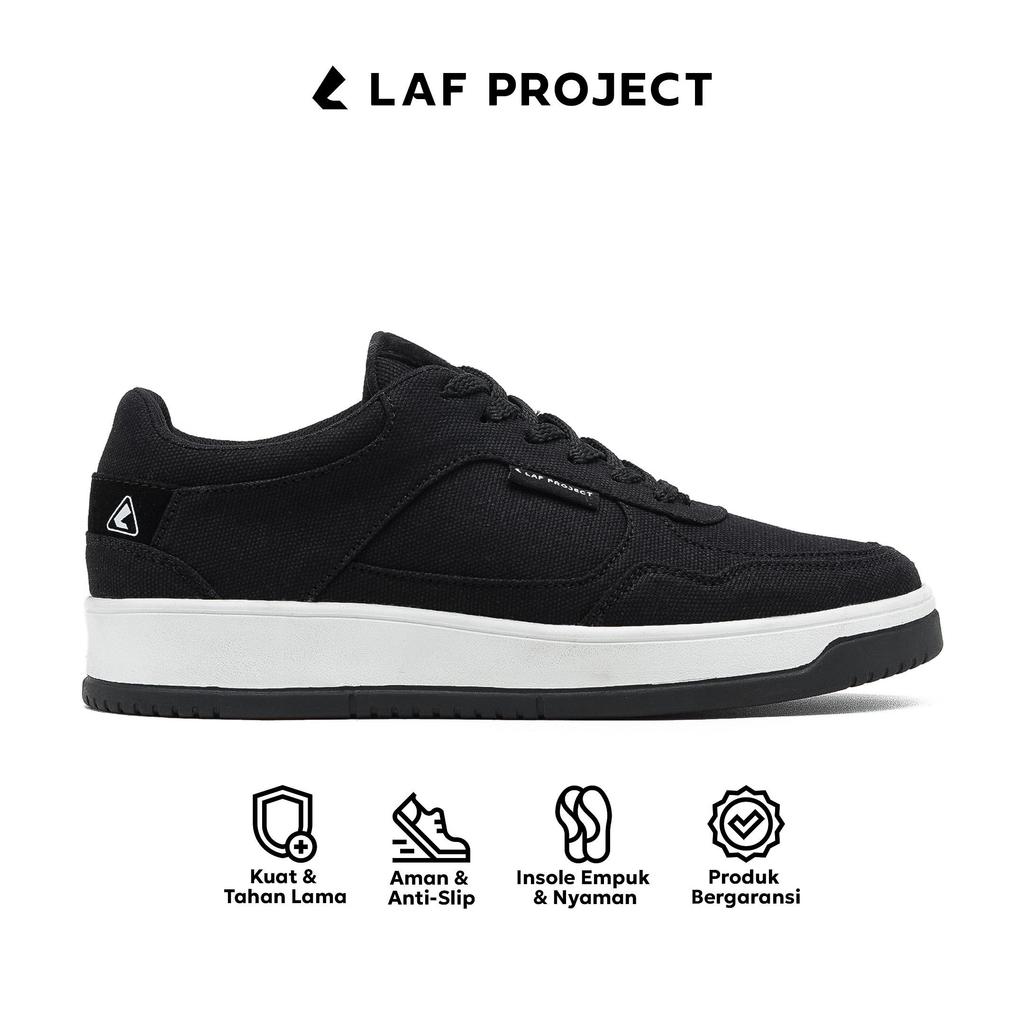 Sepatu Pria Sneakers Hitam Casual Keren Premium Stride LAF Project