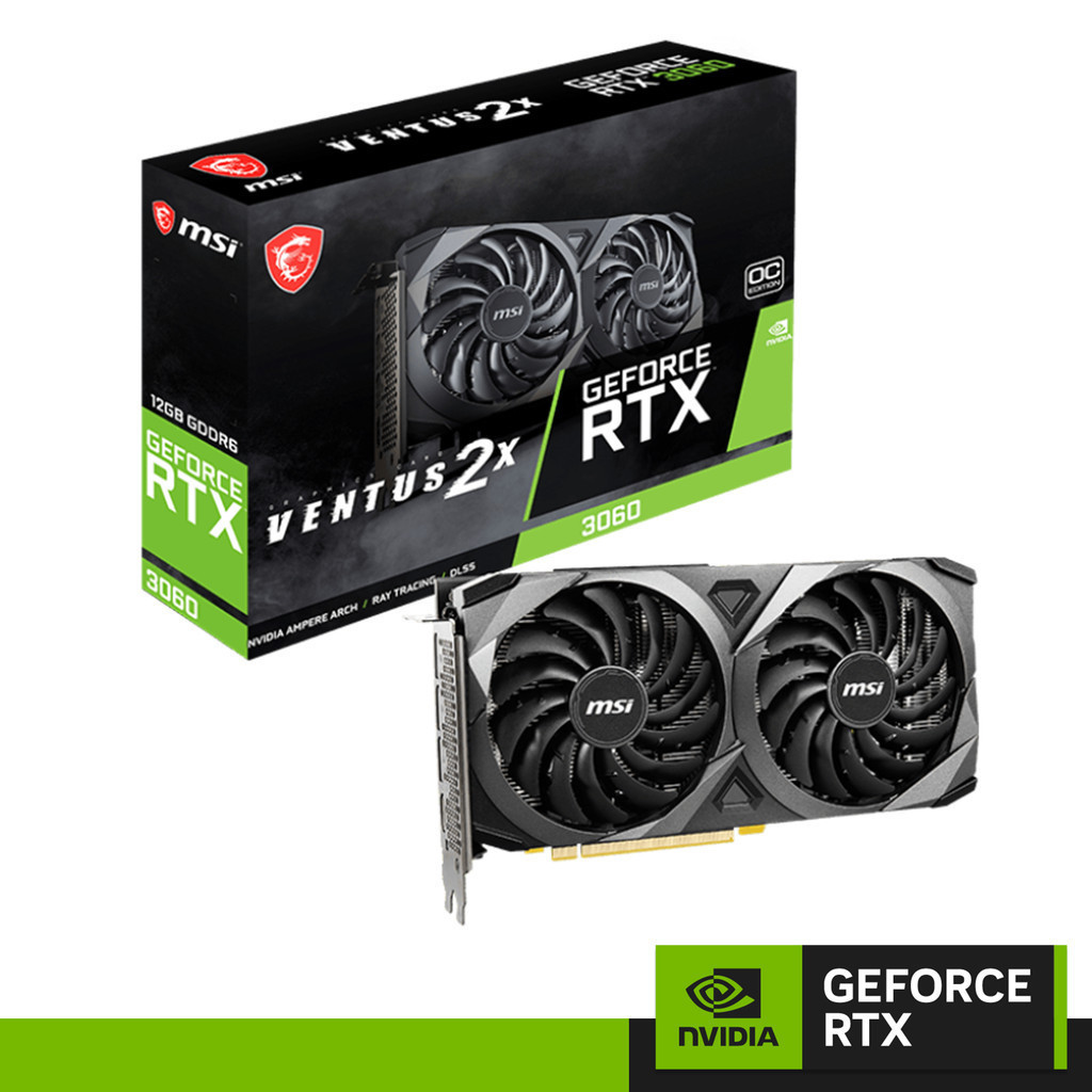 MSI RTX 3060 VENTUS 2X 12G OC - 12GB DDR6 VGA NVIDIA GEFORCE RTX3060