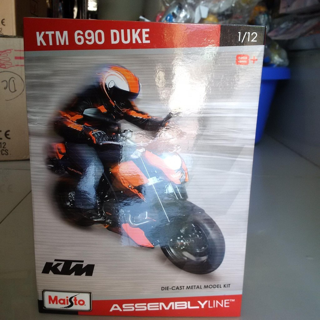 KTM 690 Duke 1/12 Assembly Model Kit Motor White maisto for SHF Figma