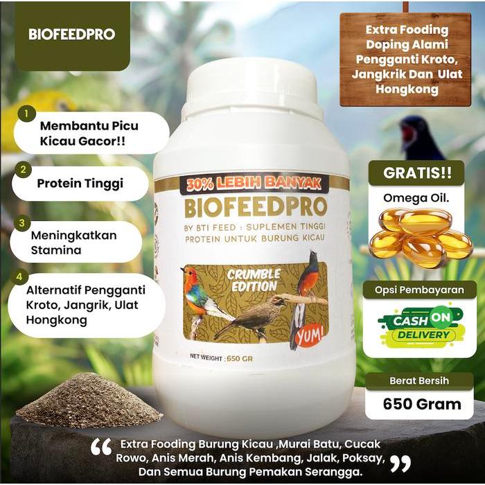 [ burj9iil1v ] || VITAMIN BURUNG KICAU 650GR | BIOFEEDPRO | KICAU GACOR, PENGGANTI JANGKRIK KROTO UL