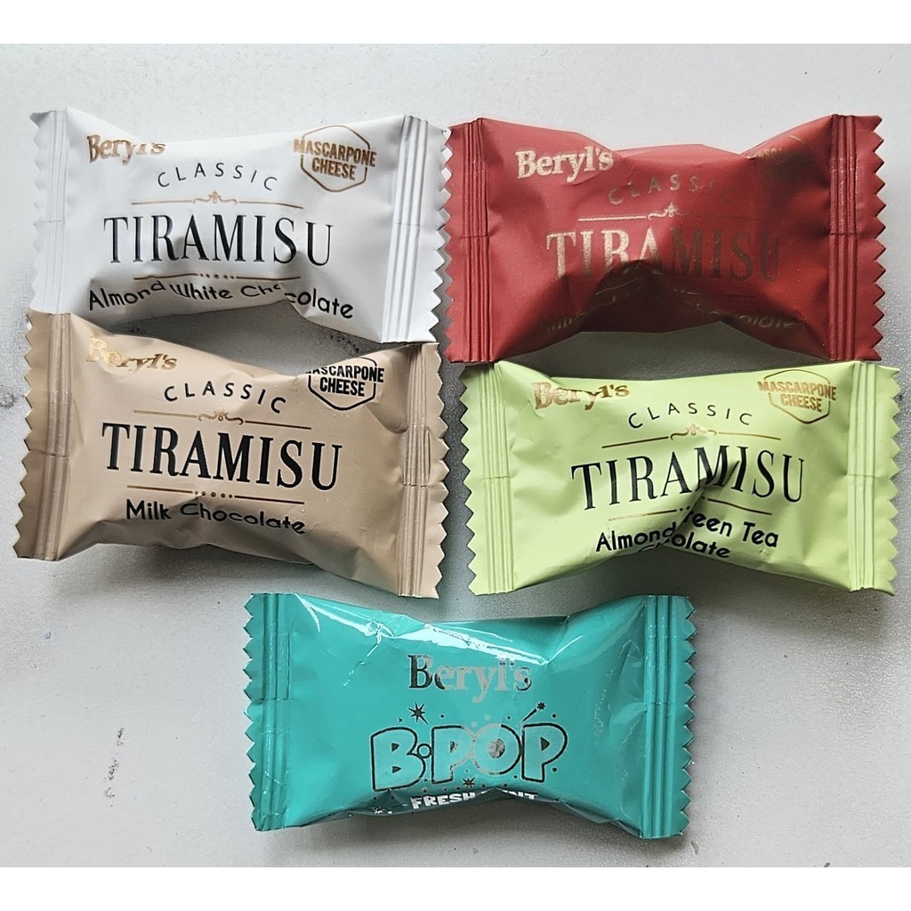 [ Ecer 6pcs ] Beryls Cokelat | Beryls Chocolate | Cokelat Beryls Classic Tiramisu Almond White Choco
