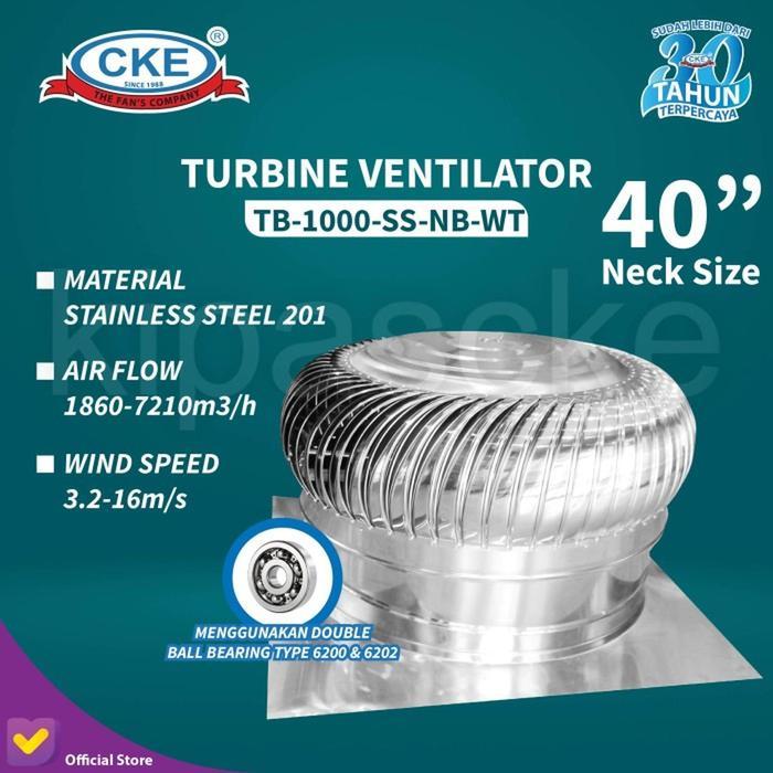 CKE Turbin Ventilator Atap Roof - 40", 32", 16" - 40 inch