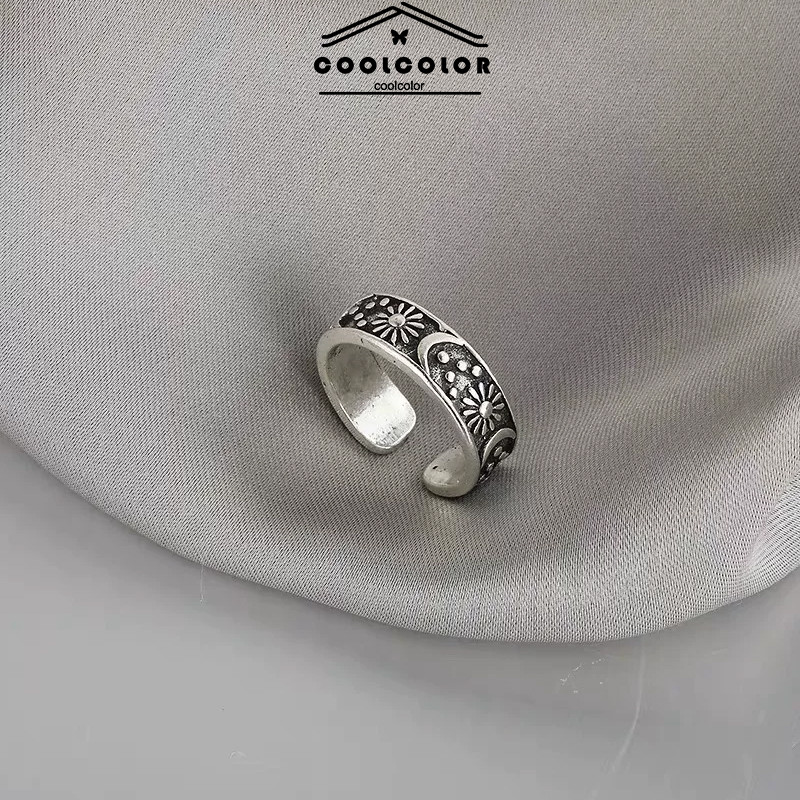 COD Cincin Pria & Wanita Thailand-Perak Ring / Matahari Bulan dan Bintang-CL