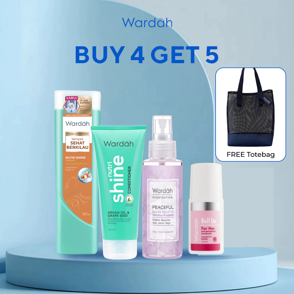 [BUY 4 GET 5] Shampoo, Condi, Roll on For Her, Body Mist FREE Totebag | Shampoo Anti Ketombe, Anti R
