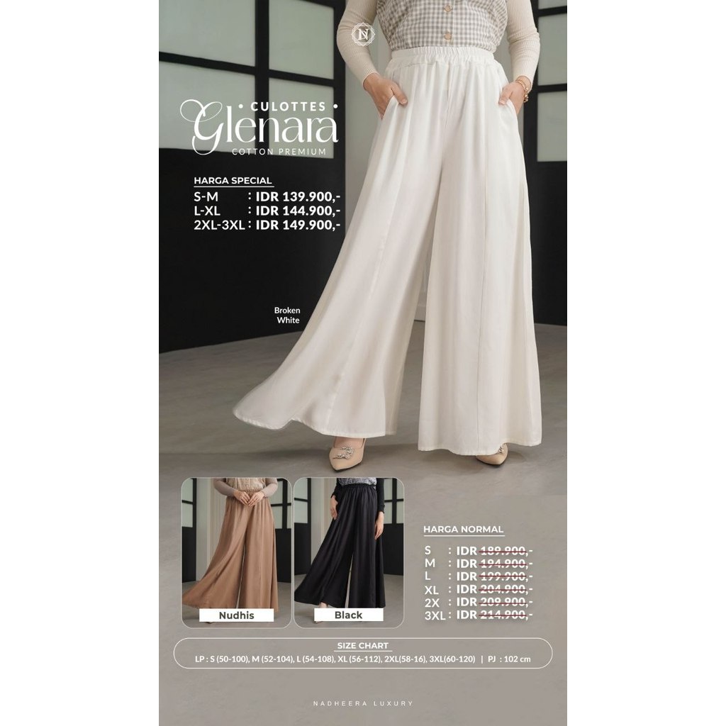 [HARGA SPECIAL] NADHEERA LUXURY GLENARA CULLOTE RAYON PREMIUM TERBARU 2026