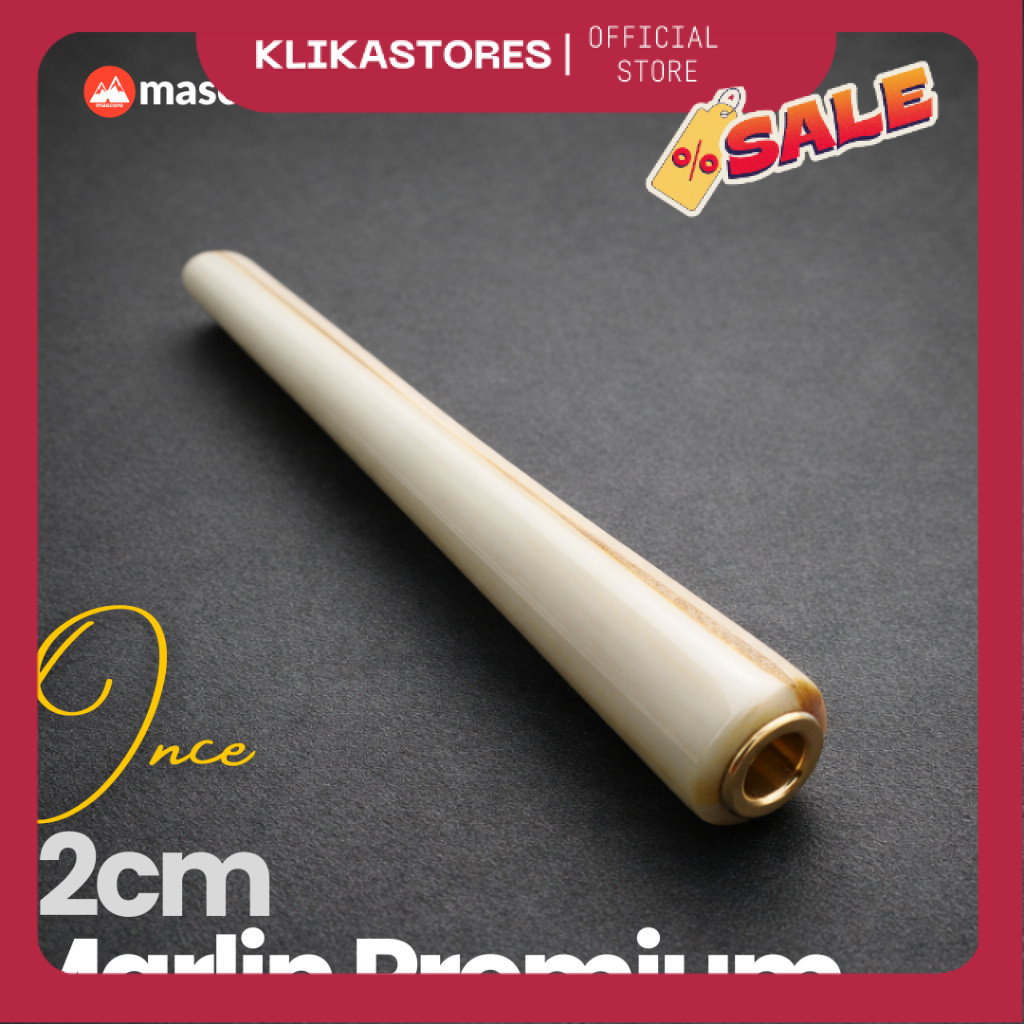 Once pipa filter tulang moncong ikan marlin 12cm multi lubang cocok untuk kretek filter dan mild MSR