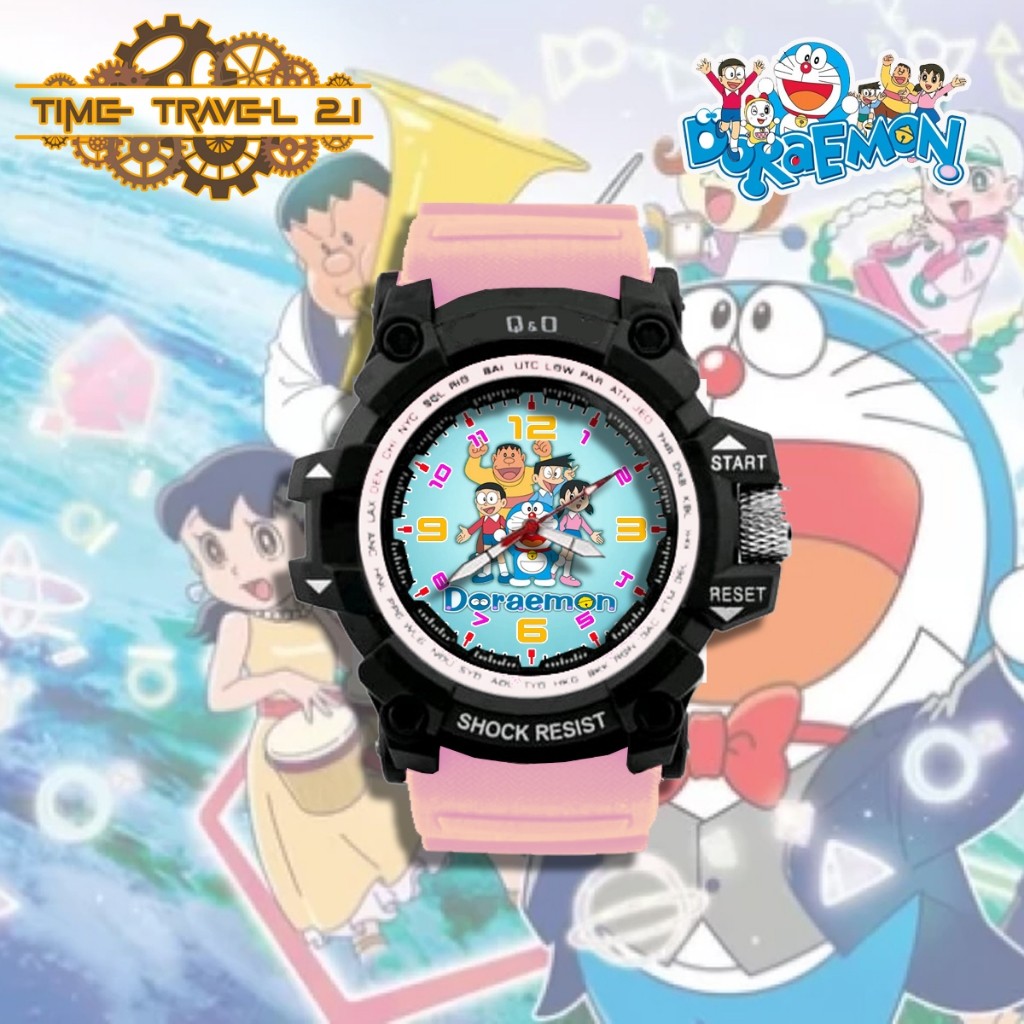 [PROMO] Jam Tangan Anak Sport Doraemon Strap Ruber Sporty Anti Air /Jam Tangan Sport 02X8QO01