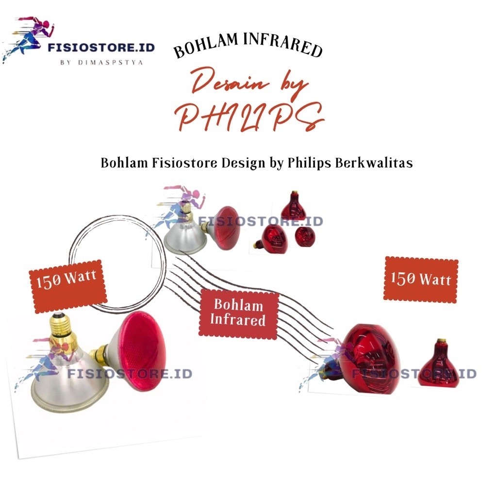 Infrared Philips / Lampu terapi kesehatan / Infrared/ Bola Lampu Infrared Philips / Bohlam Infrared 
