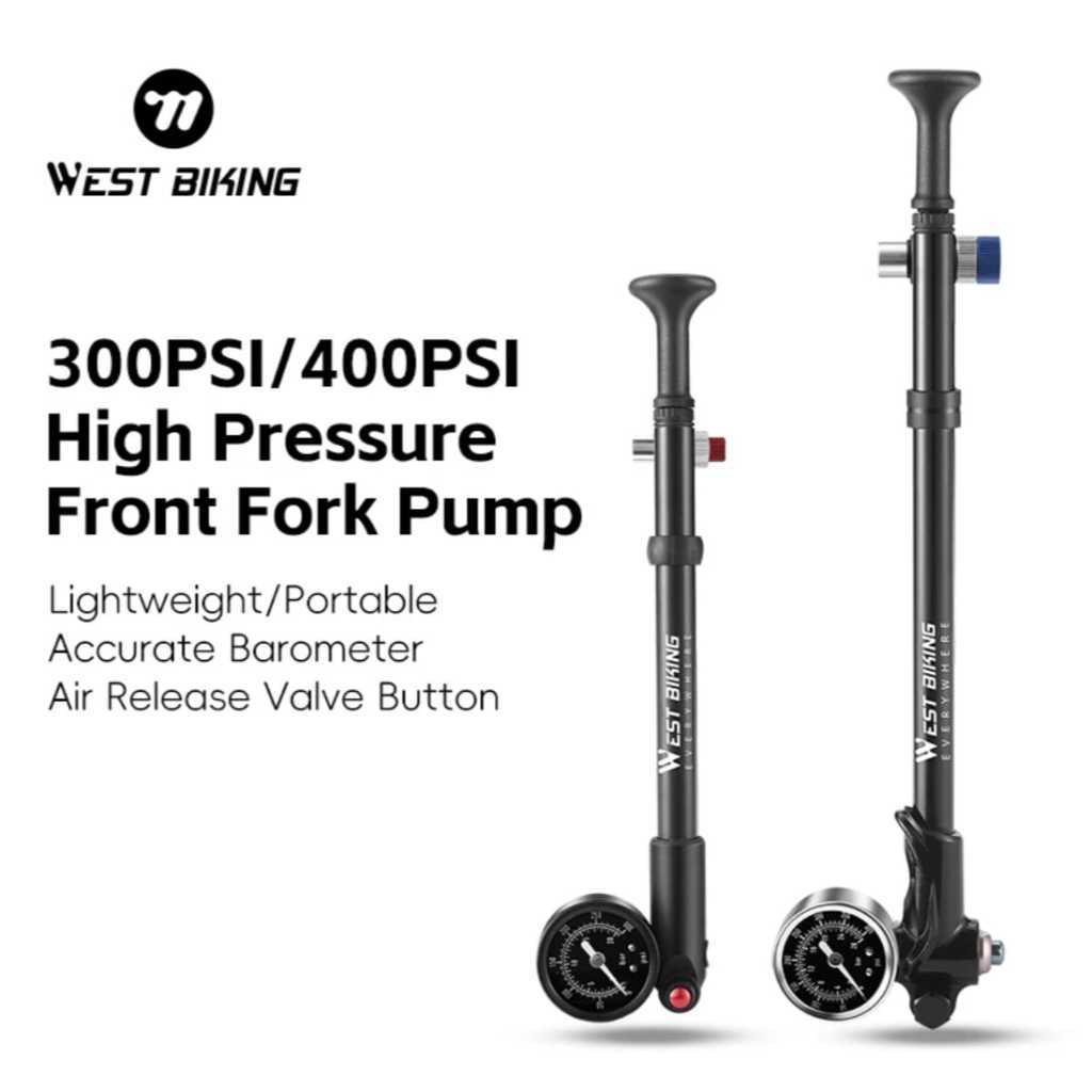 Foto West Biking Pompa Pump Fork dan Suspensi Angin 300psi Air Fork and Rear Shock RS Pump Pompa Sepeda