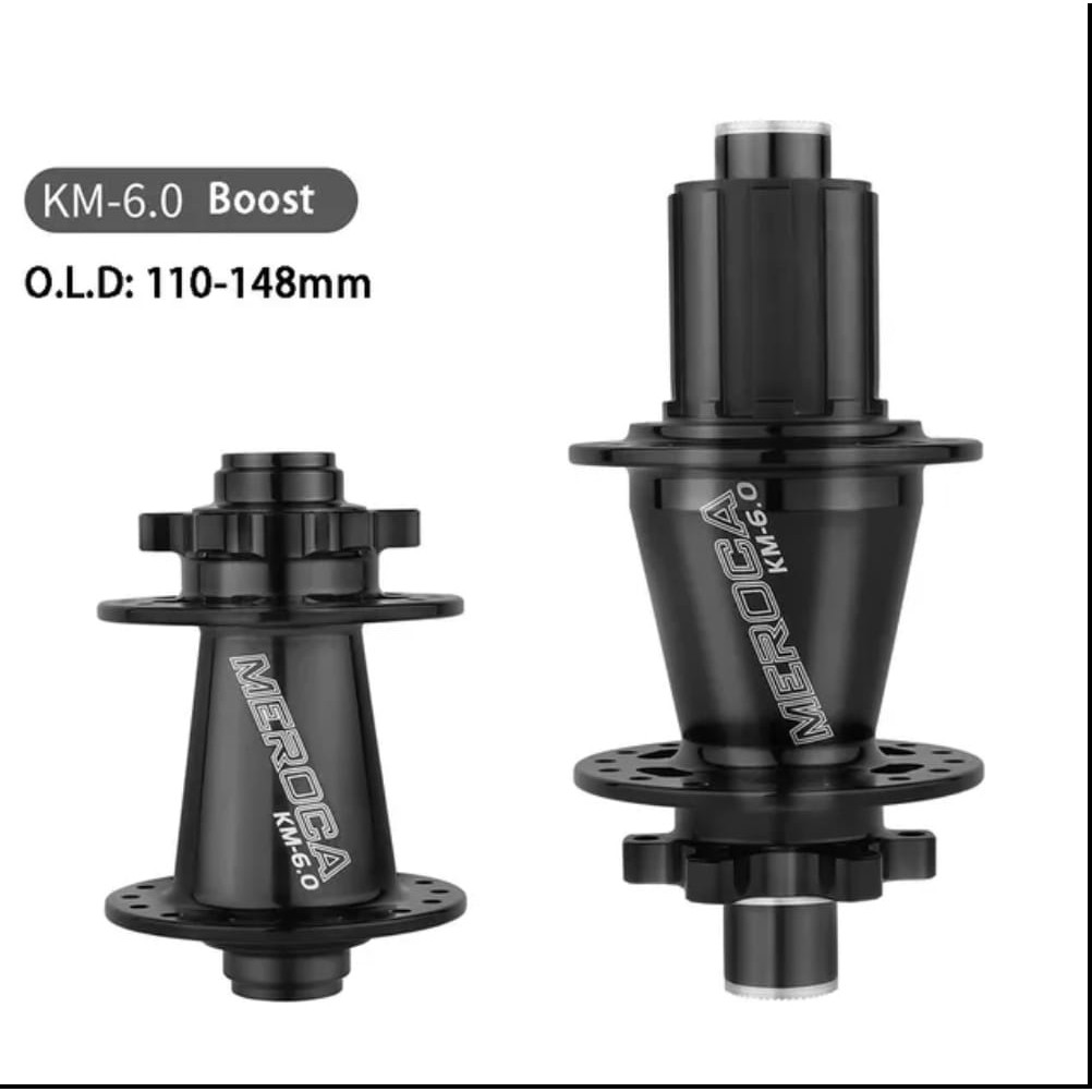 Foto Hub Freehub Meroca KM 6.0 Boost TA 12x148 15x110  32 hole 6 baut six bolt 5 bearing 6 pawls