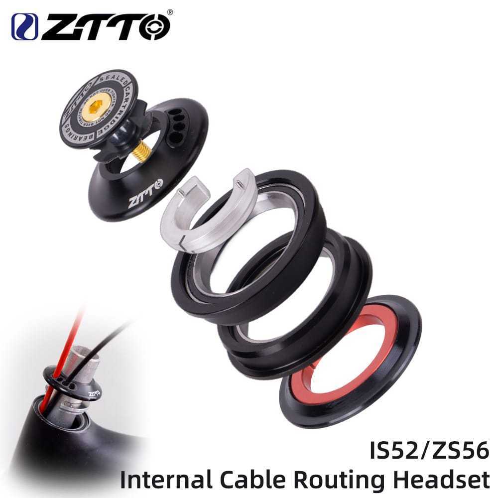 Foto Headset ZTTO Integrated Internal Hidden Cable Routing 56 mm 56mm Clean Look Headset Sealed Bearing Road Bike