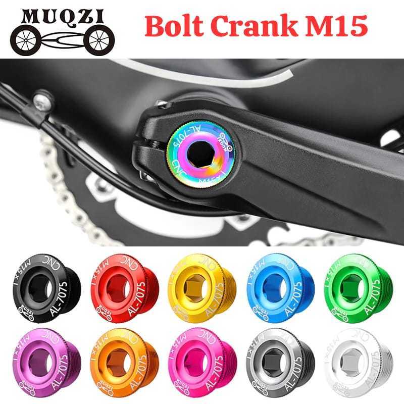 Foto Muqzi Baut Tutup Cover Pengunci Crank M15 HT2 Penutup ARM Crank Kiri Alloy Bolt Hollowtech 2 Sepeda MTB