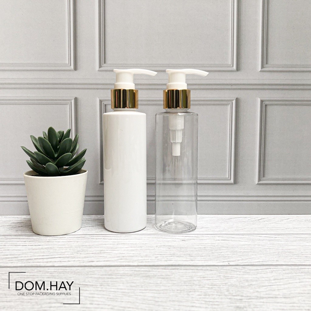 Botol Plastik Pump Gold 150ml RF Dish Soap Sabun Body Hand Wash Shampoo Gel Oil Minyak Kemasan Plast