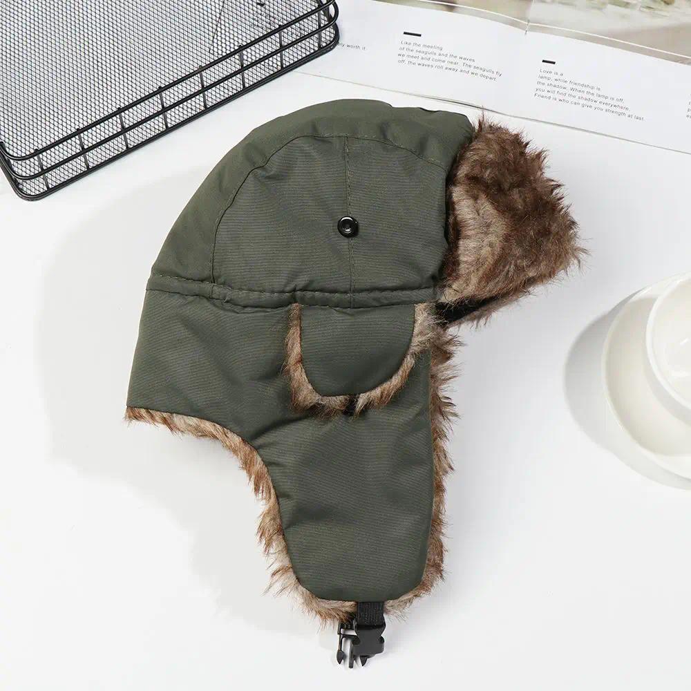 Warm Fur Earflap Winter Hats Russian Ushanka Ski Hat Winter Cap