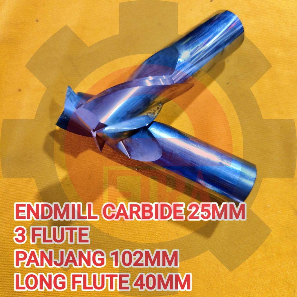 ENDMILL CARBIDE 25MM FLAT 3 FLUTE