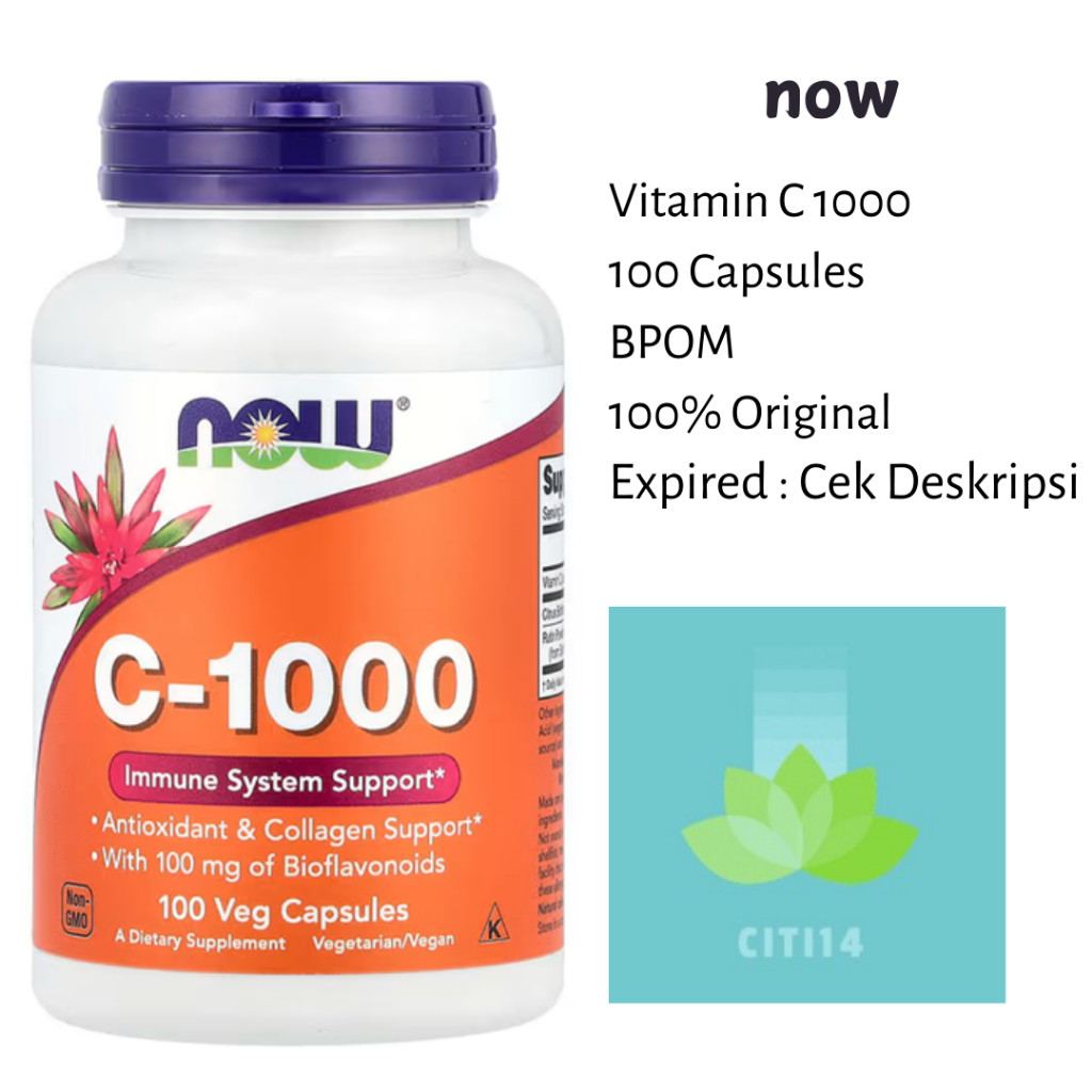 Original Now Vitamin C 1000MG C-1000 MG Vit C1000 mg 100 Capsule
