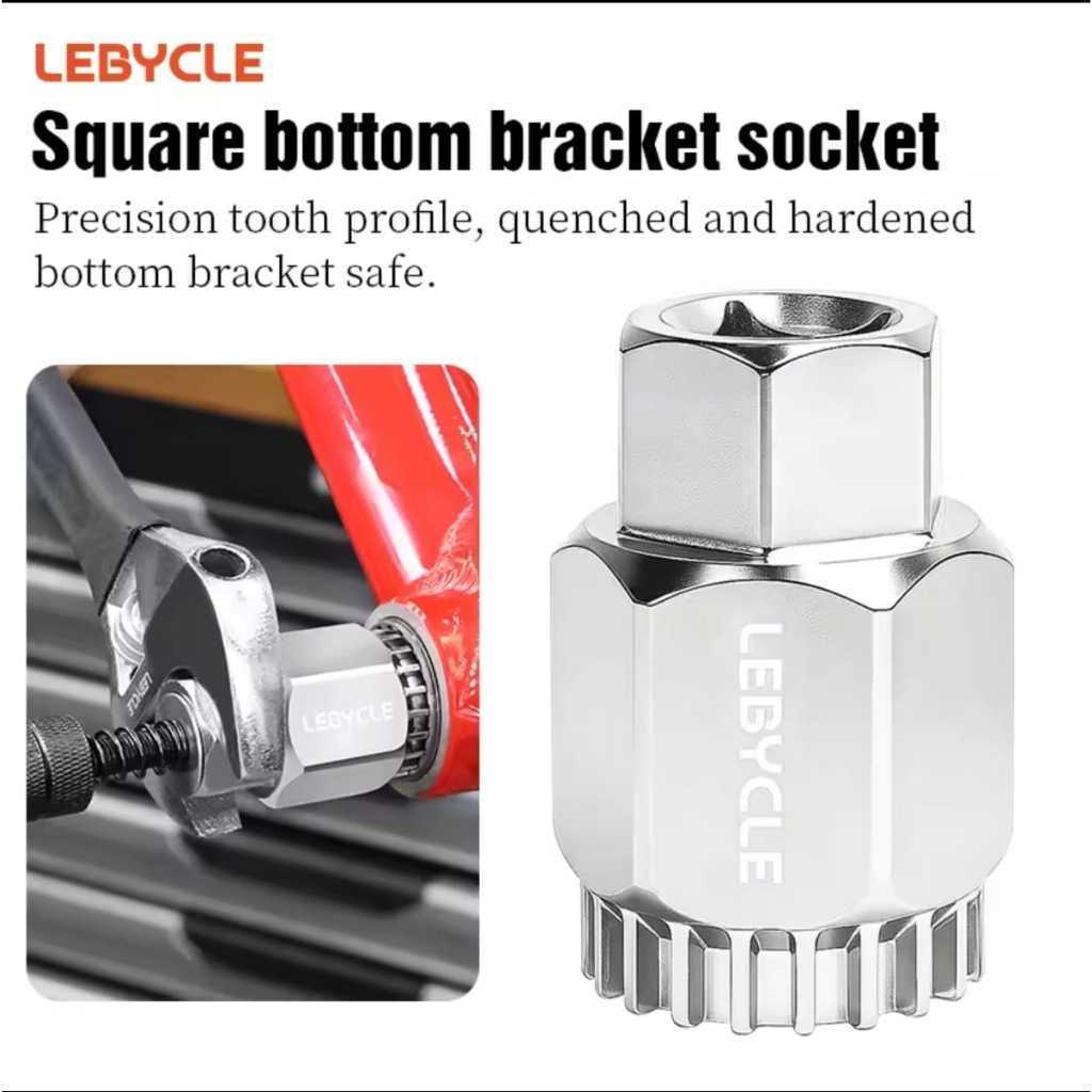 Foto Lebycle Professional Kunci Tool Alat pembuka BB Bottom Bracket Kotak Set Anti Drop HT1 Oktalink Sepeda