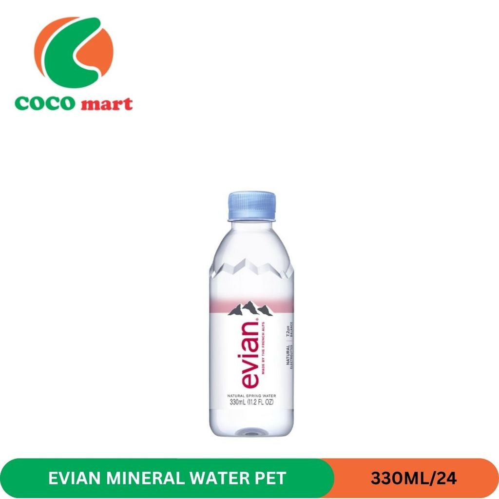 EVIAN MINERAL WATER PET 330ML/24