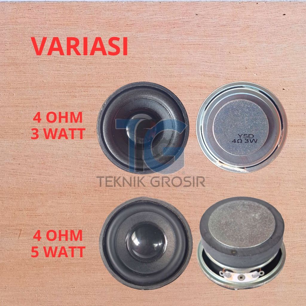 Speaker Woofer Mini 2 Inch 4 Ohm 5 Watt Hitam