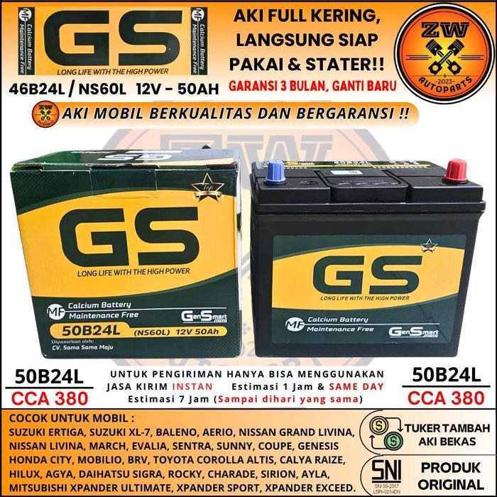 AKI MOBIL NS60L / 4624L GS AKI KERING 12V 45AH