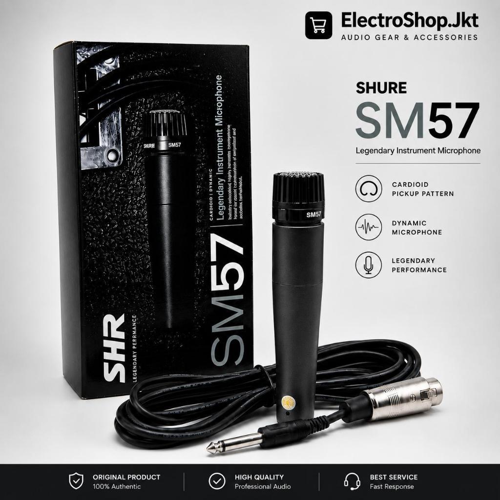 MIC KABEL SHR SM57 ,MICROPHONE KABEL SHR SM 57 ,MIC SHR SM57 , SM57 ,MIC INSTRUMENT SH SM57