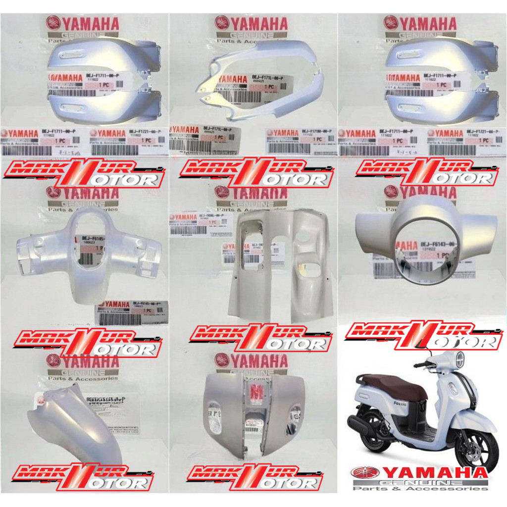 COVER BODY BODI HALUS FAZZIO FAZIO 125 PUTIH PEAR ORIGINAL YAMAHA