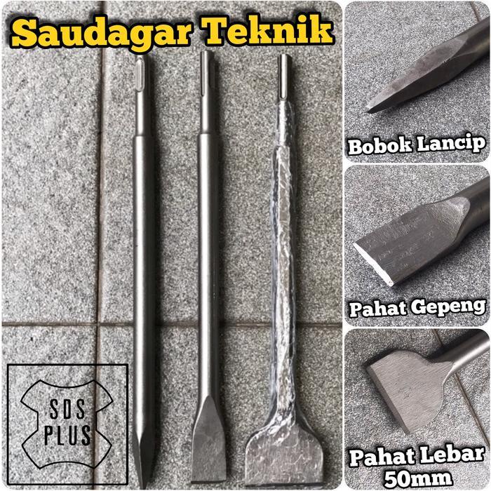 SDS Plus Mata Bor Bobok Pahat Tembok Beton SDS + - Bobok Lancip