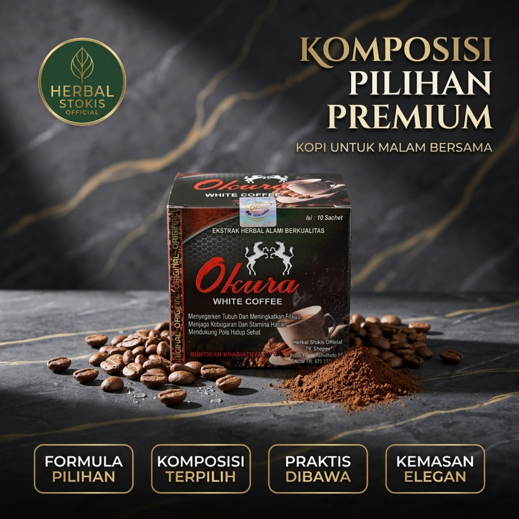 Herbal Coffee Premium II OKURA – Isi 10 Sachet KOPI Cita Rasa Pilihan