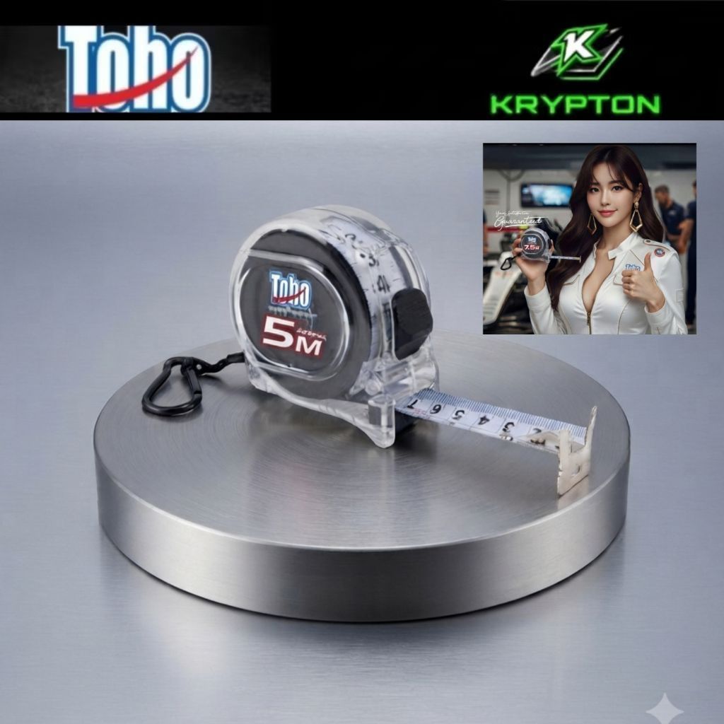 Toho Meteran body Transparan 5Mx19mm kayla tools kayla tools