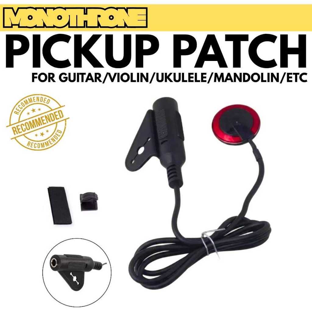 Pickup Gitar Akustik Acoustic Pickup Kontak Piezo Gitar Biola Ukulele Violin Pickup Tempel Spul Mic 