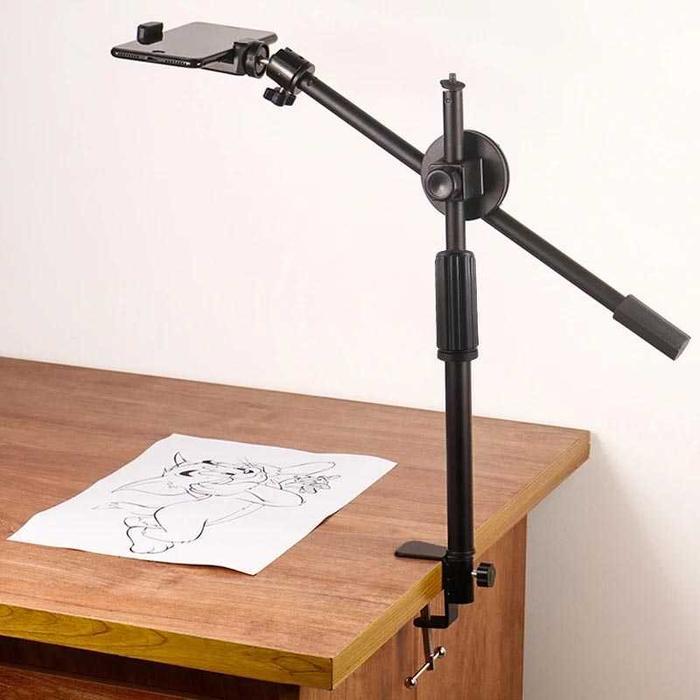 Lazypod Holder HP jepit meja Stand unboxing / menggambar / masak tripod penjepit