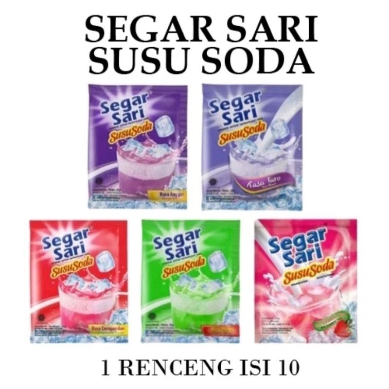 Frenta semua Varian 1 Renceng - 10pcs Segar sari susu soda serbuk bubuk aneka rasa minuman dingin Te