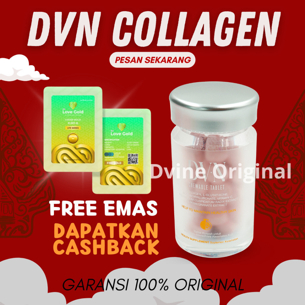 DVN COLLAGEN CANDY ORIGINAL 100% ORI BPOM | SUPLEMEN PEMUTIH KULIT DVINE D VINE COLLAGEN CANDY ORIGI