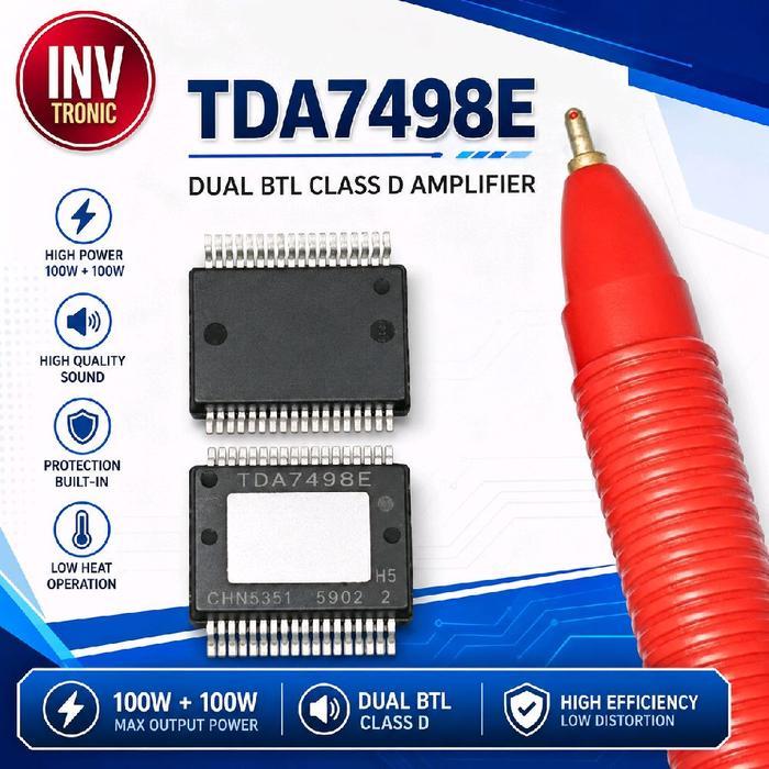 TDA7492P TDA7498ETR 100W + 100W Dual BTL Class D Audio Amplifier TDA 7498E TDA 7492P 25W+25W - TDA74