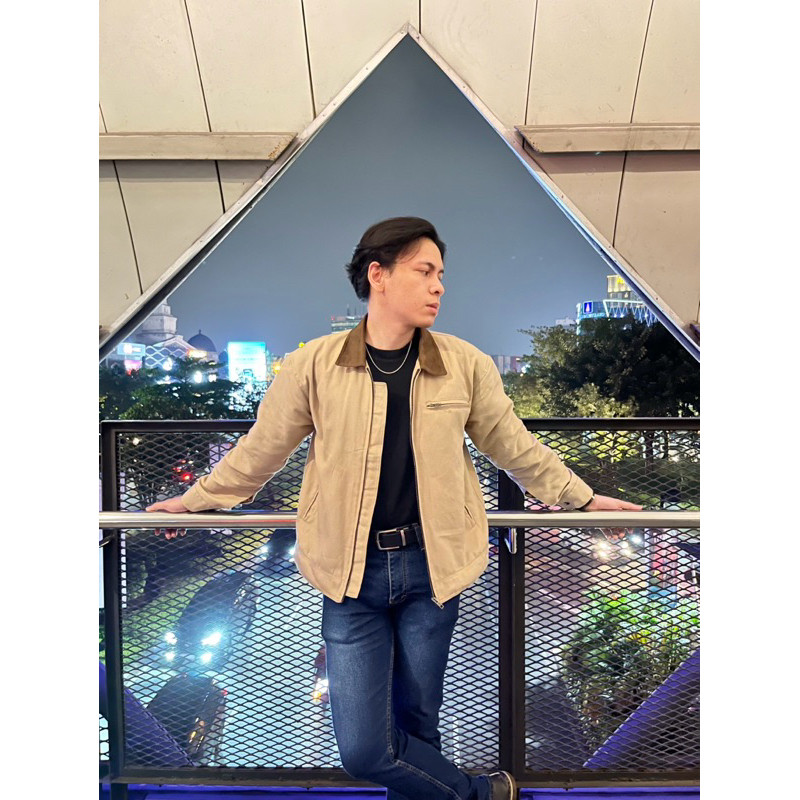 Ready Stok Jacket Pria bahan Kanvas Limited,Detroit Work Jacket Boxy Crop